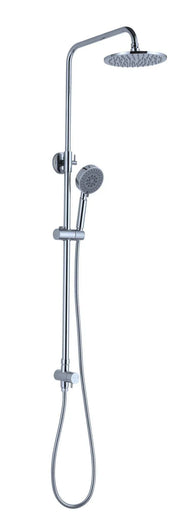 NERO DOLCE ROUND TWIN SHOWER BOTTOM INLET CHROME - Ideal Bathroom CentreNR280705cbCH