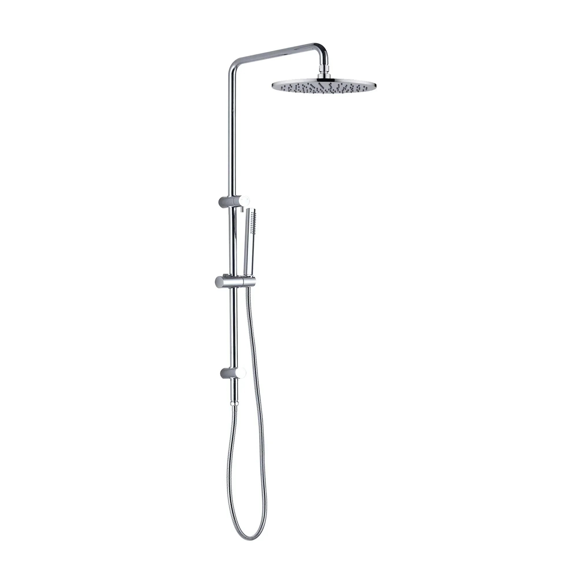 NERO DOLCE ROUND TWIN SHOWER WITH SLIM HAND SHOWER CHROME - Ideal Bathroom CentreNR280705csCH
