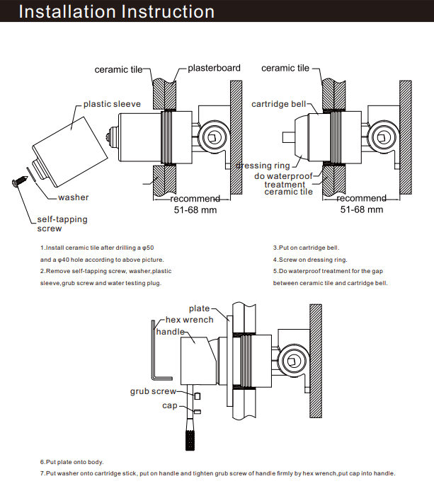 NERO DOLCE SHOWER MIXER TRIM KITS ONLY CHROME - Ideal Bathroom CentreNR250811TCH