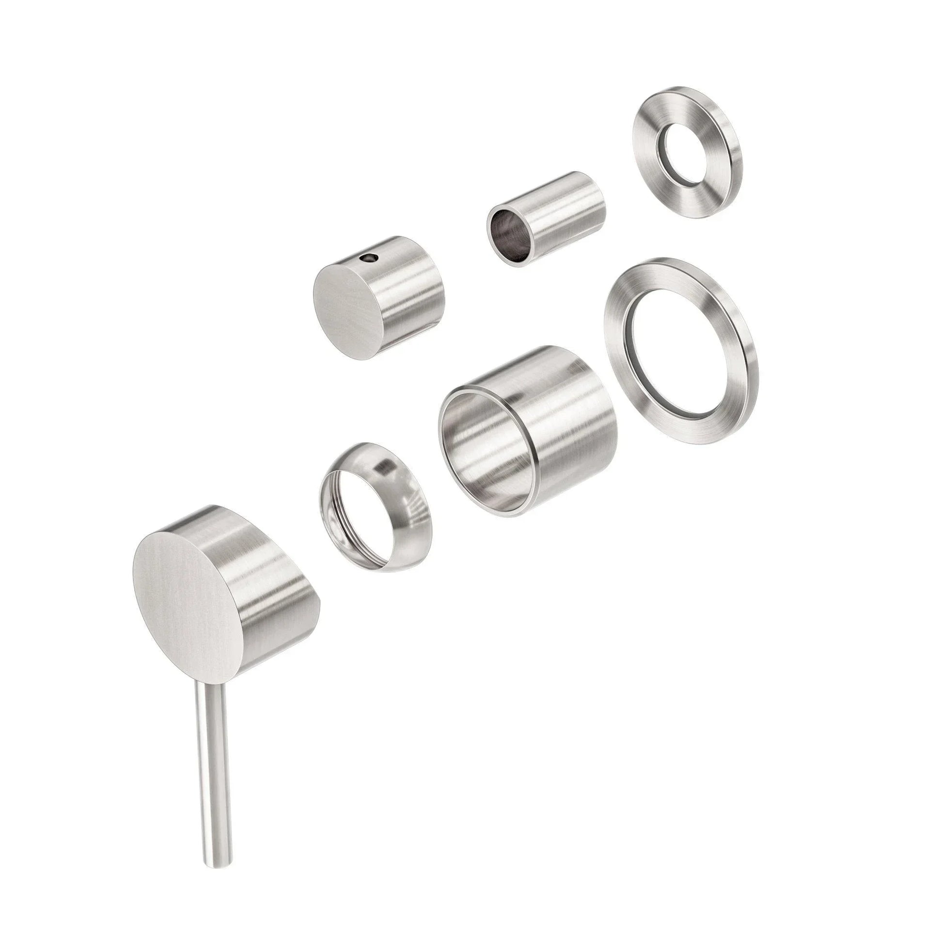 NERO DOLCE SHOWER MIXER WITH DIVERTOR SEPARATE BACK PLATE TRIM KITS ONLY BRUSHED NICKEL - Ideal Bathroom CentreNR250811ETBN