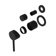NERO DOLCE SHOWER MIXER WITH DIVERTOR SEPARATE BACK PLATE TRIM KITS ONLY MATTE BLACK - Ideal Bathroom CentreNR250811ETMB