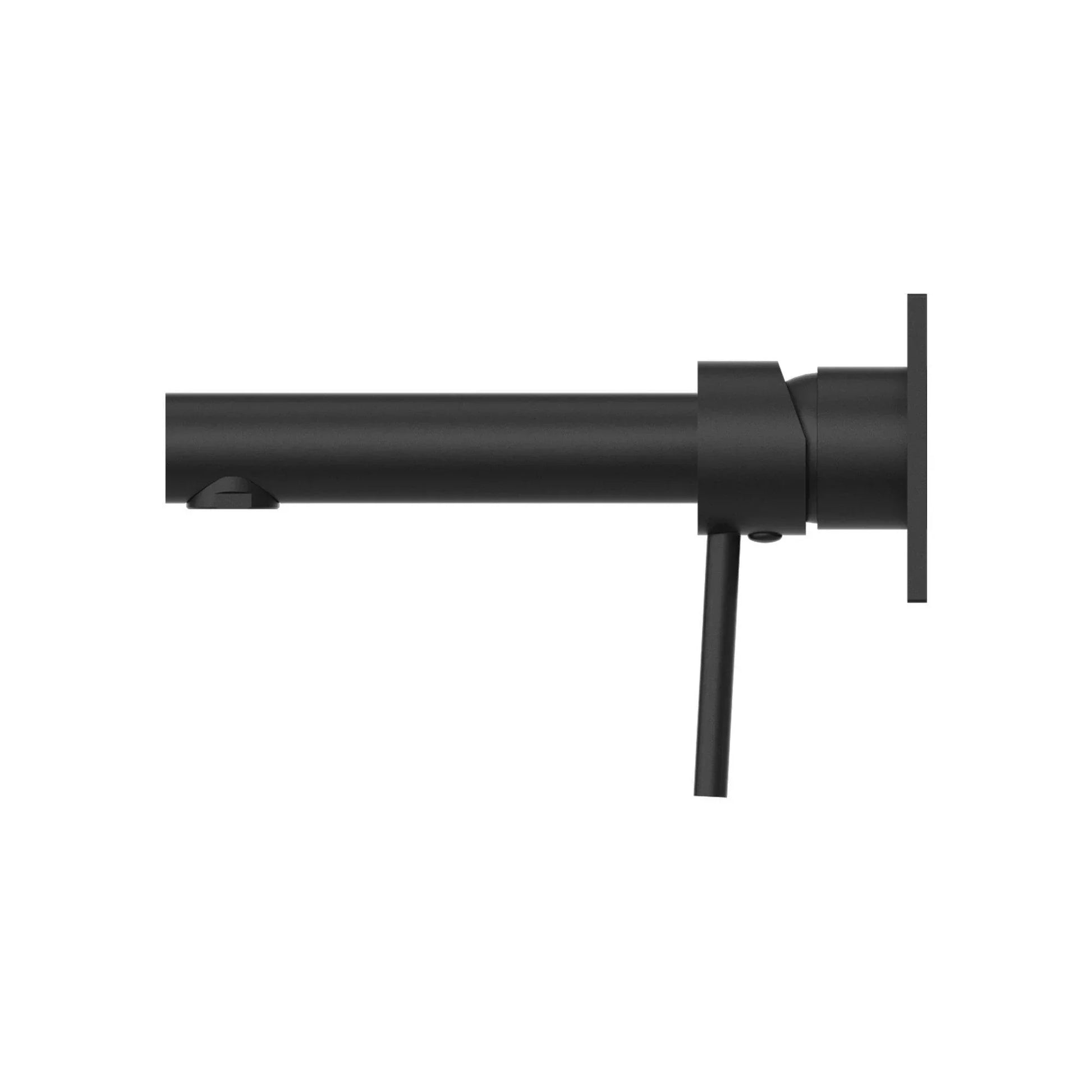 NERO DOLCE WALL BASIN MIXER STRAIGHT SPOUT MATTE BLACK - Ideal Bathroom CentreNR250807AMB