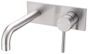NERO DOLCE WALL BASIN/BATH MIXER BRUSHED NICKEL - Ideal Bathroom CentreNR250810bBN