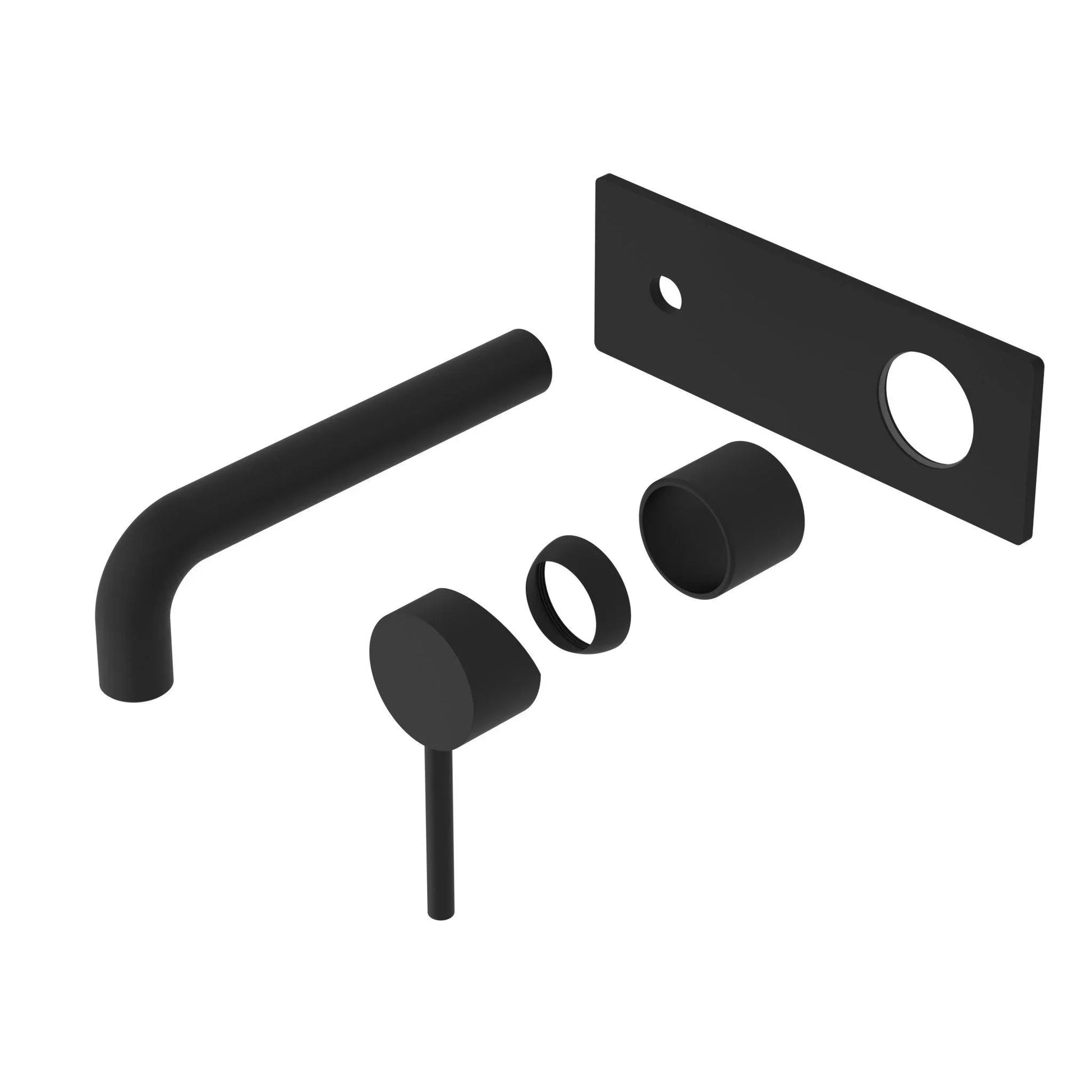 NERO DOLCE WALL BASIN/BATH MIXER TRIM KITS ONLY MATTE BLACK - Ideal Bathroom CentreNR250810bTMB