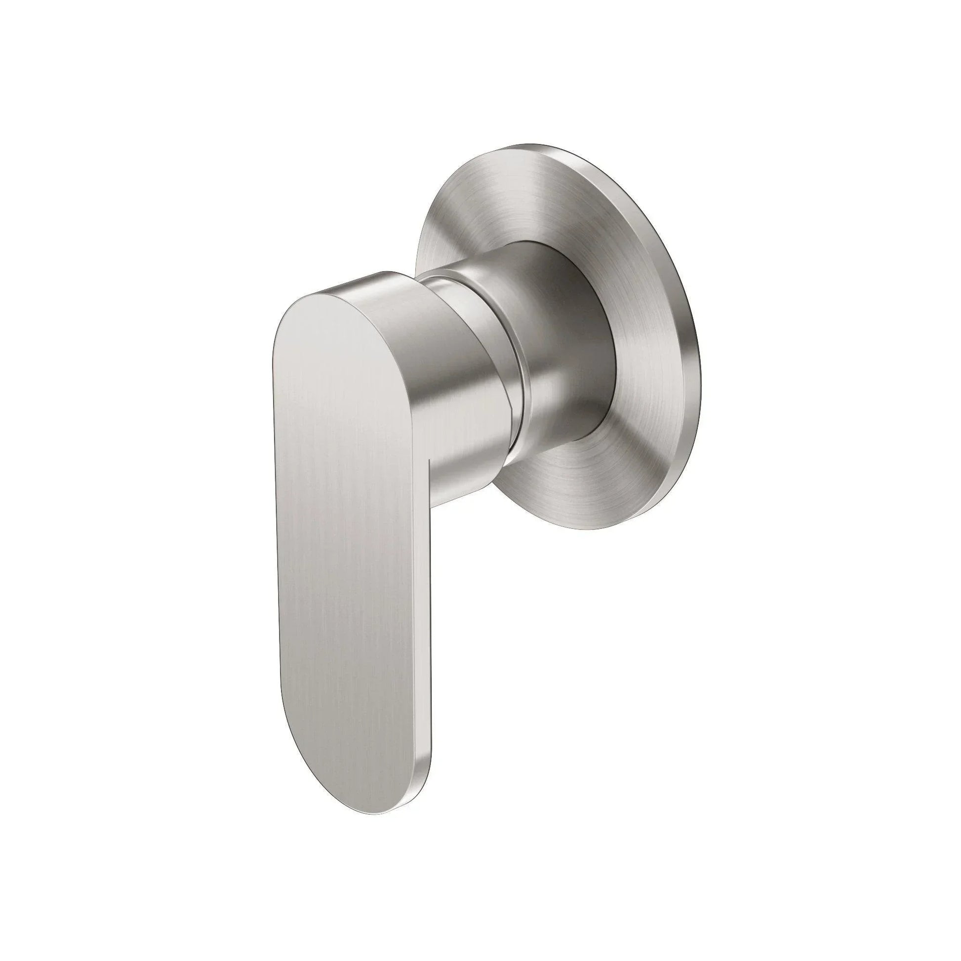 NERO ECCO SHOWER MIXER 80MM ROUND PLATE BRUSHED NICKEL - Ideal Bathroom CentreNR301311DBN
