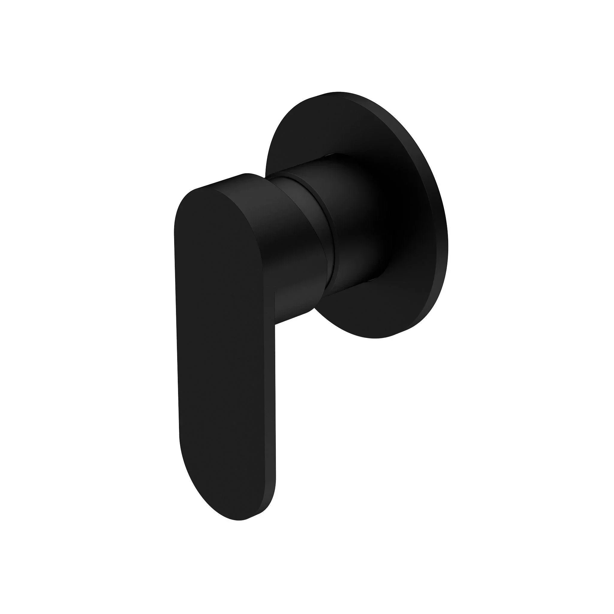 NERO ECCO SHOWER MIXER 80MM ROUND PLATE MATTE BLACK - Ideal Bathroom CentreNR301311DMB