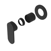 NERO ECCO SHOWER MIXER 80MM ROUND PLATE TRIM KITS ONLY MATTE BLACK - Ideal Bathroom CentreNR301311DTMB