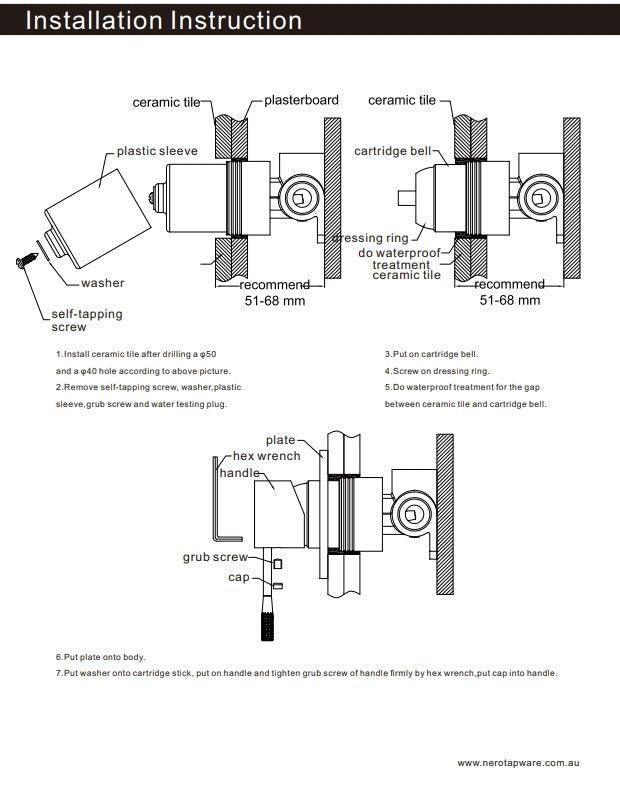NERO ECCO SHOWER MIXER TRIM KITS ONLY CHROME - Ideal Bathroom CentreNR301311TCH