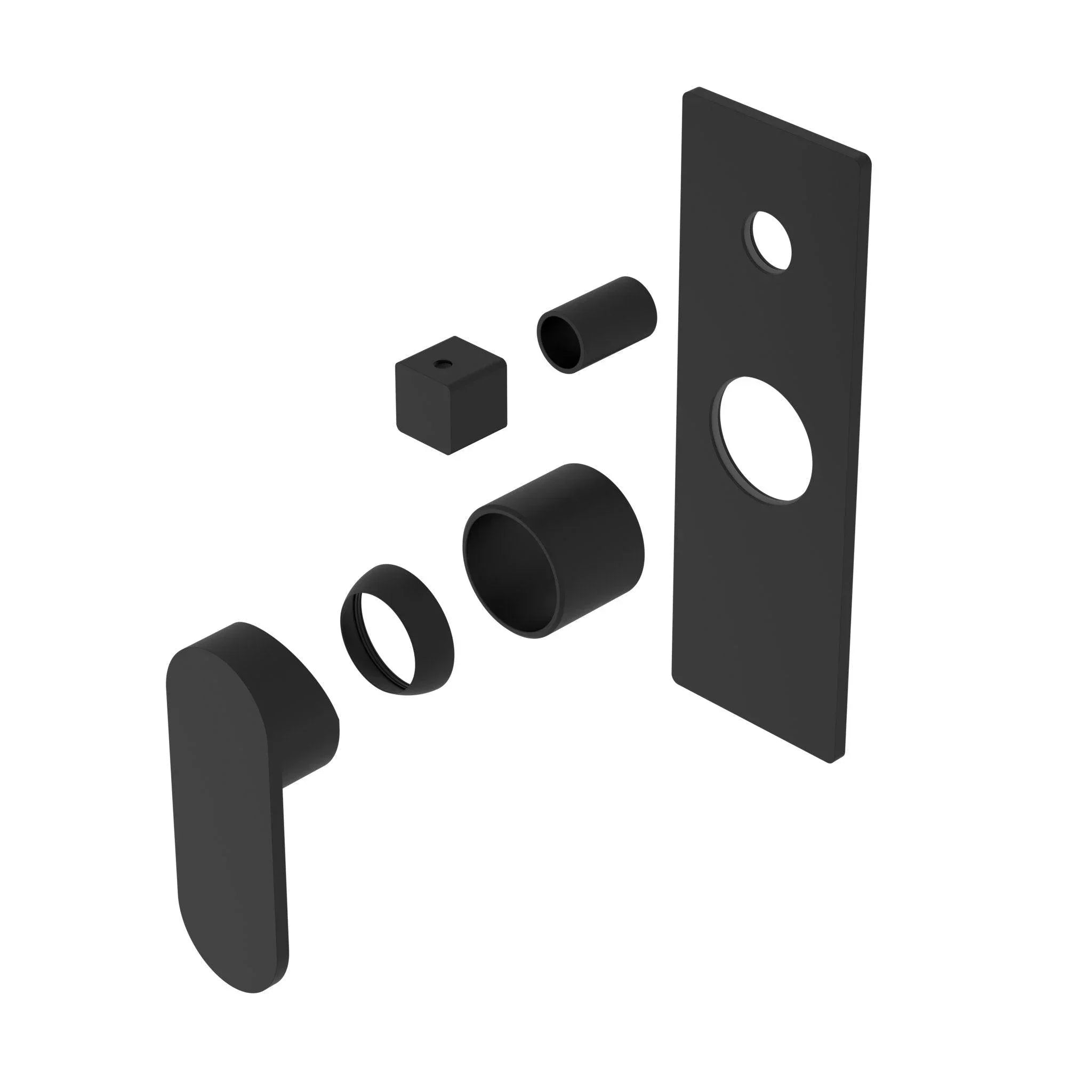 NERO ECCO SHOWER MIXER WITH DIVERTOR TRIM KITS ONLY MATTE BLACK - Ideal Bathroom CentreNR301311ATMB