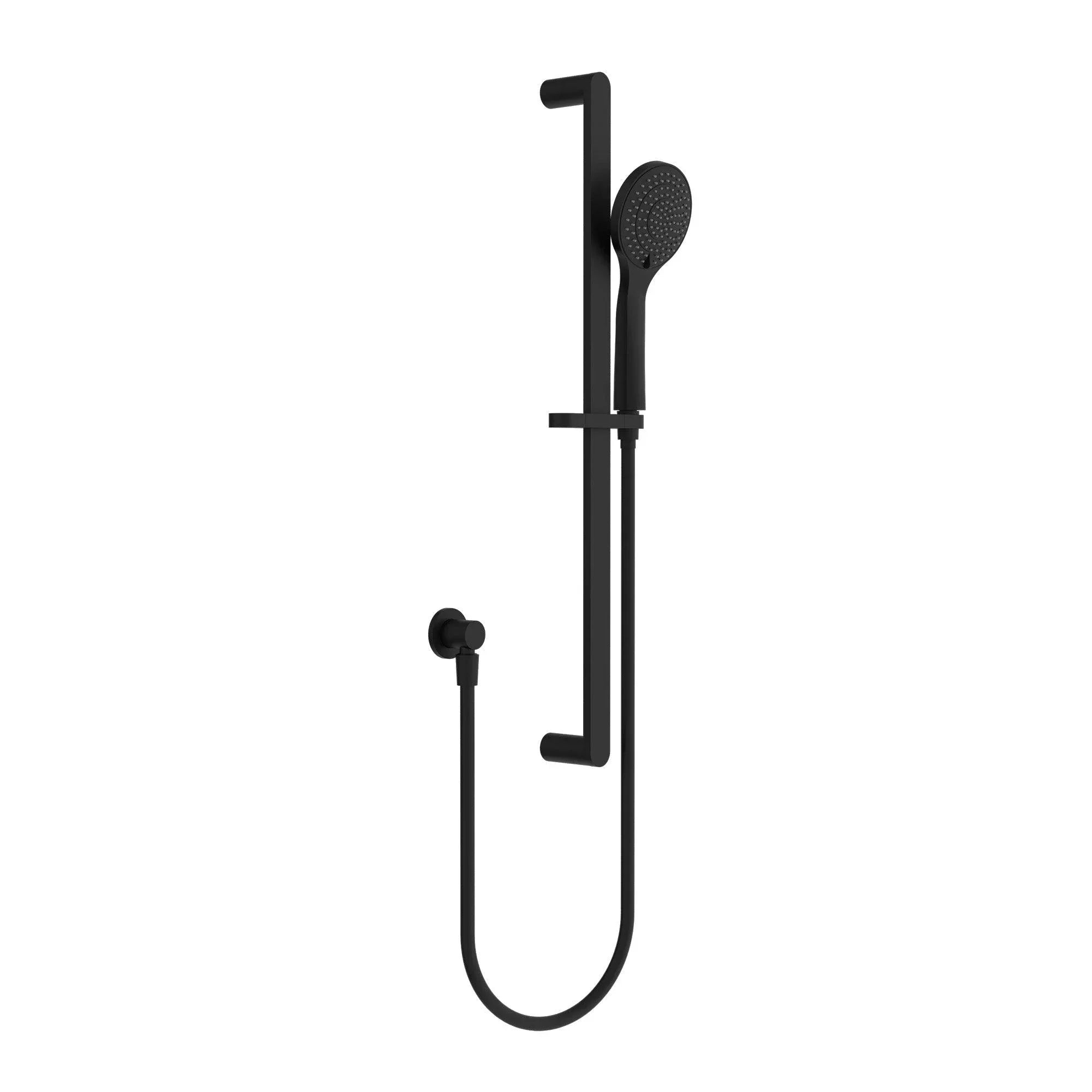 NERO ECCO SHOWER RAIL WITH AIR SHOWER MATTE BLACK - Ideal Bathroom CentreNR30802MB