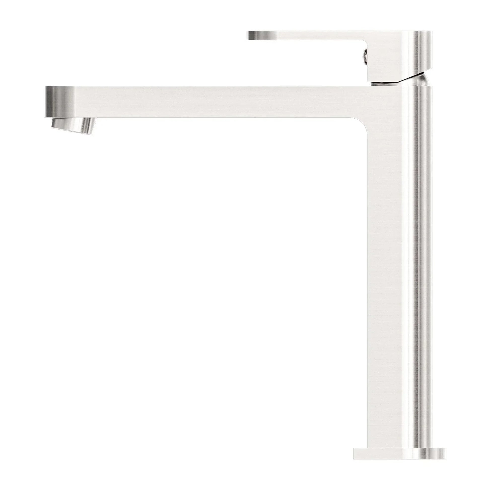 NERO ECCO TALL BASIN MIXER BRUSHED NICKEL - Ideal Bathroom CentreNR301301aBN