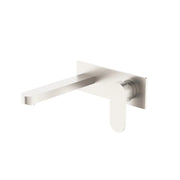 NERO ECCO WALL BASIN/BATH MIXER BRUSHED NICKEL - Ideal Bathroom CentreNR301310aBN