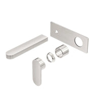 NERO ECCO WALL BASIN/BATH MIXER TRIM KITS ONLY BRUSHED NICKEL - Ideal Bathroom CentreNR301310aTBN