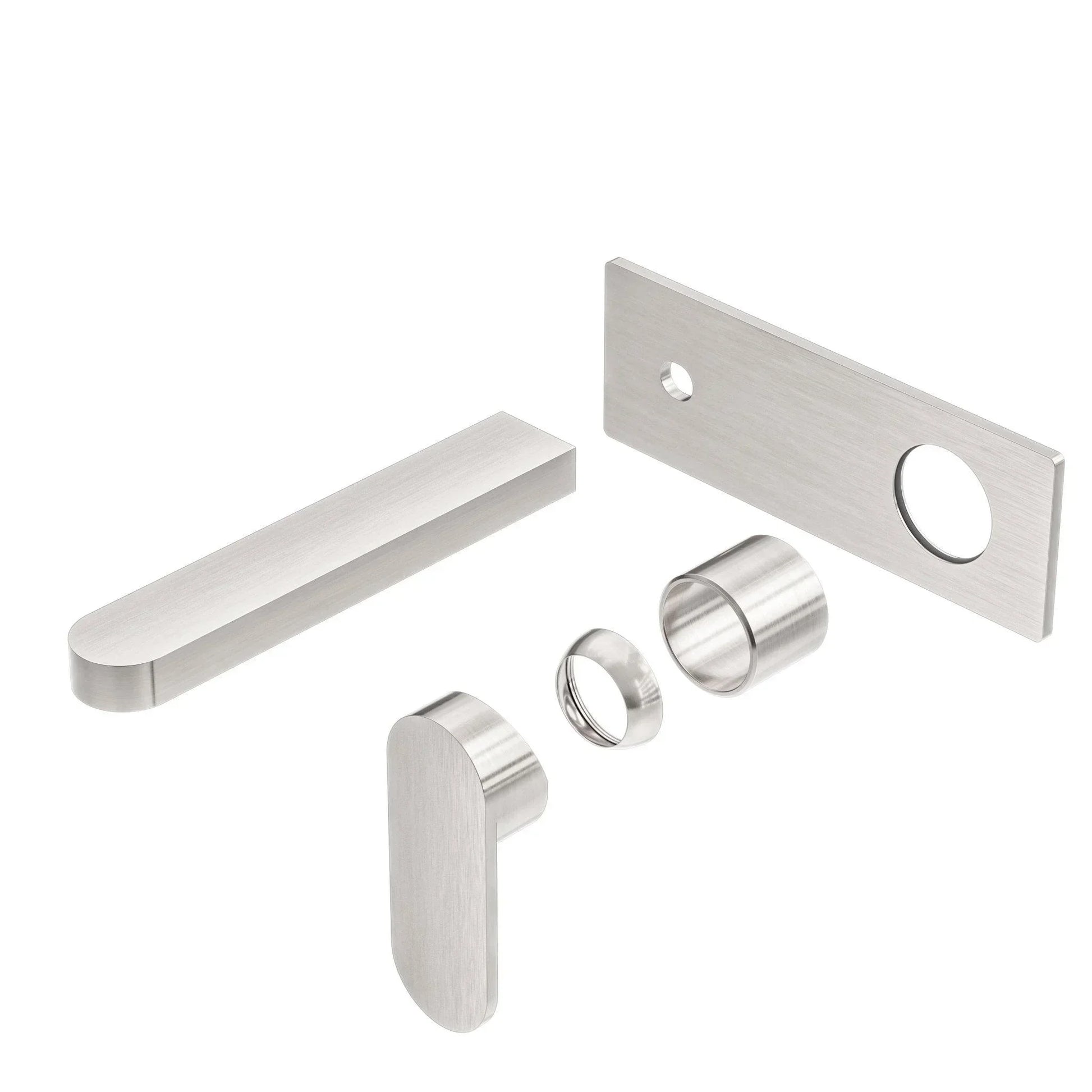 NERO ECCO WALL BASIN/BATH MIXER TRIM KITS ONLY BRUSHED NICKEL - Ideal Bathroom CentreNR301310aTBN