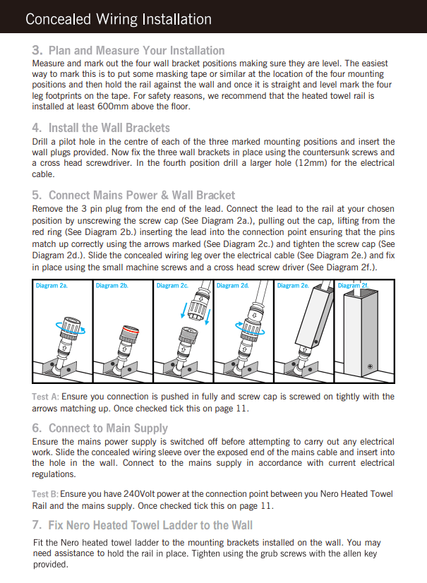 NERO HEATED TOWEL LADDER BRUSHED BRONZE - Ideal Bathroom CentreNR190002HBZ