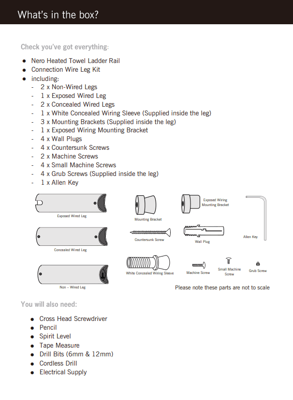 NERO HEATED TOWEL LADDER BRUSHED GOLD - Ideal Bathroom CentreNR190002HBG