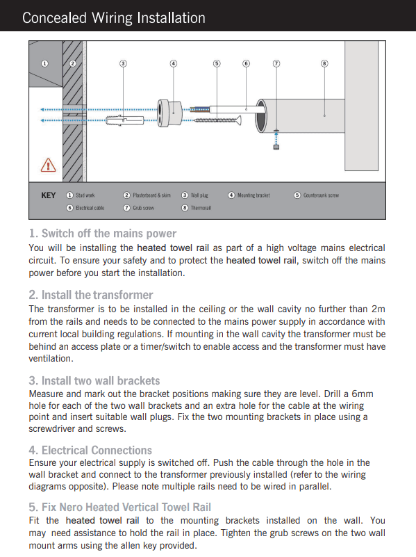 NERO HEATED VERTICAL TOWEL RAIL BRUSHED GOLD - Ideal Bathroom CentreNRV900HBG