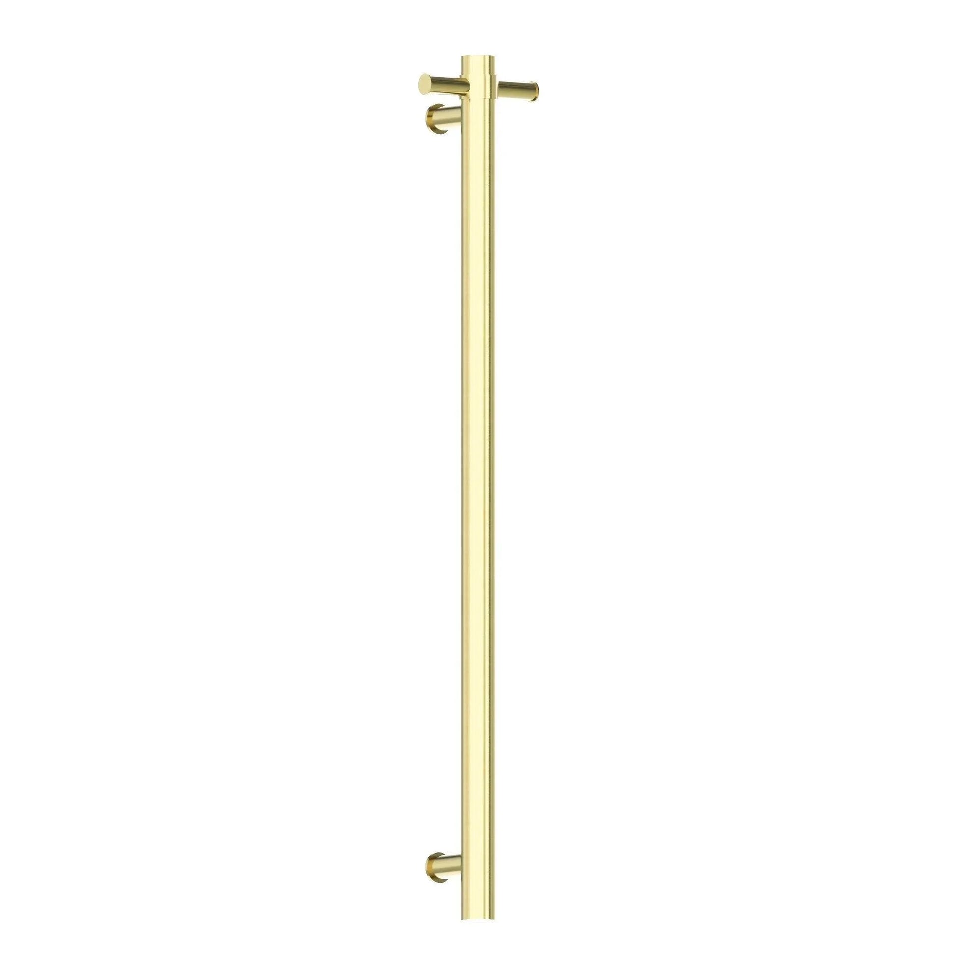 NERO HEATED VERTICAL TOWEL RAIL BRUSHED GOLD - Ideal Bathroom CentreNRV900HBG