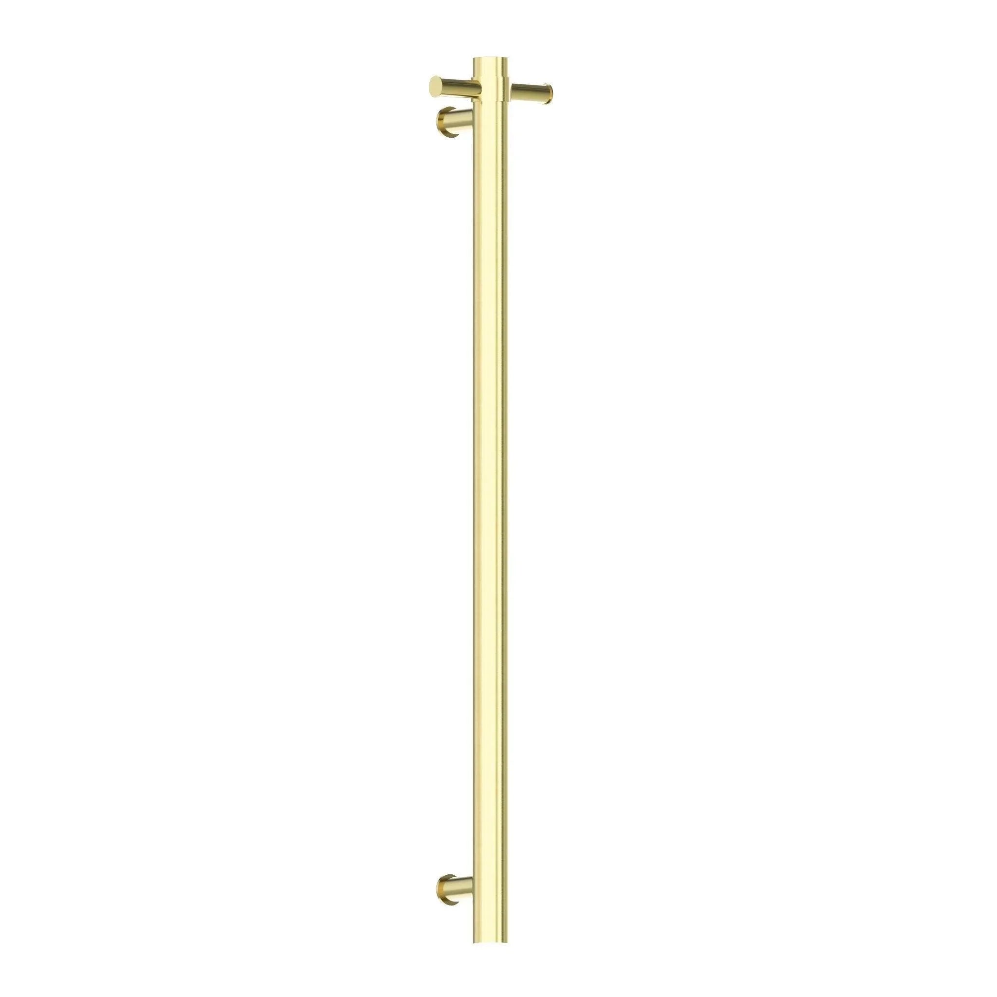 NERO HEATED VERTICAL TOWEL RAIL BRUSHED GOLD - Ideal Bathroom CentreNRV900HBG