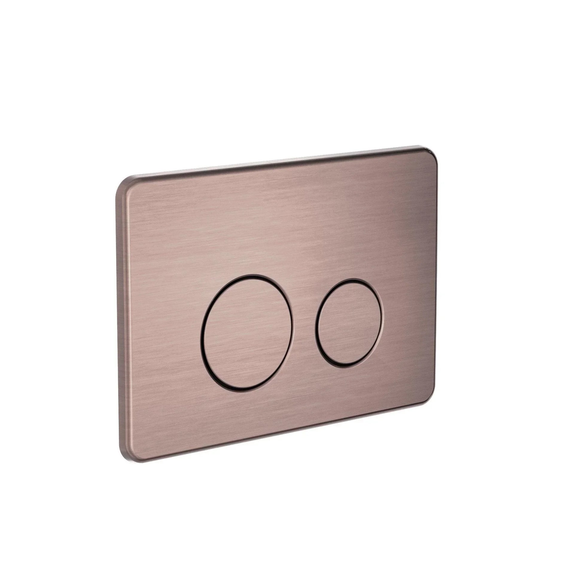 NERO IN WALL TOILET PUSH PLATE BRUSHED BRONZE - Ideal Bathroom CentreNRPL001BZ