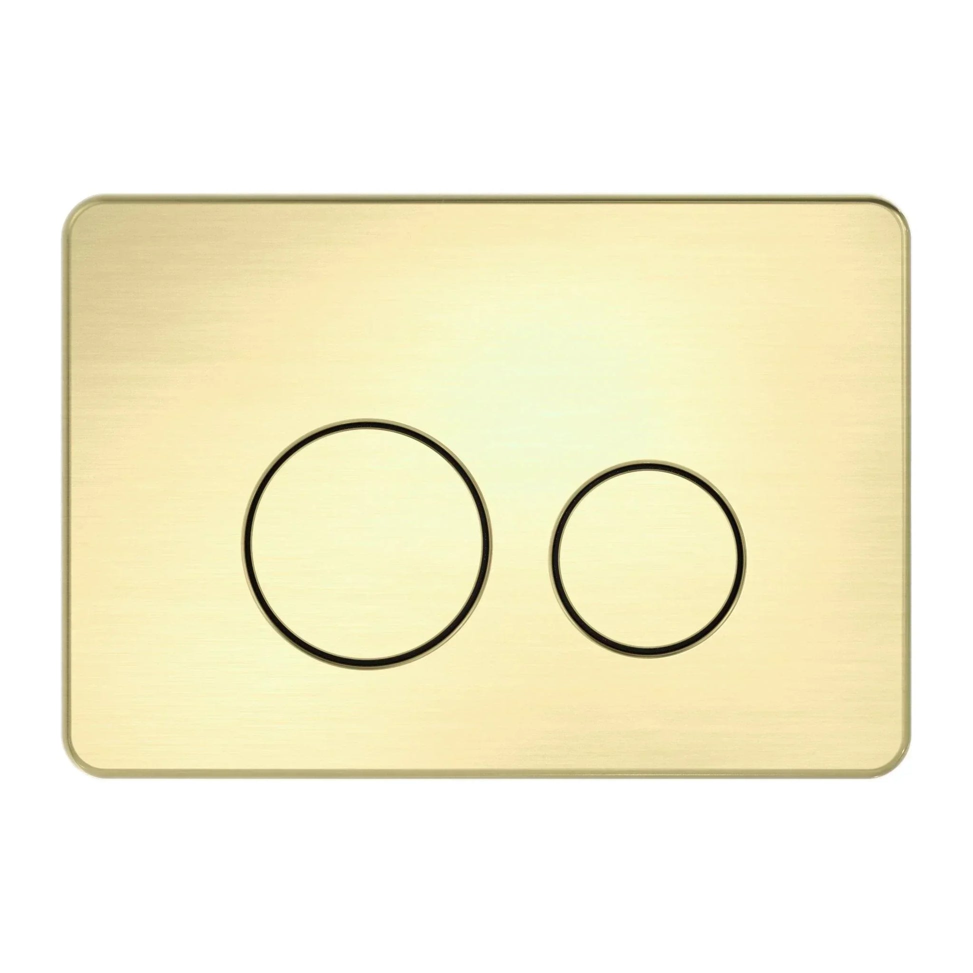 NERO IN WALL TOILET PUSH PLATE BRUSHED GOLD - Ideal Bathroom CentreNRPL001BG