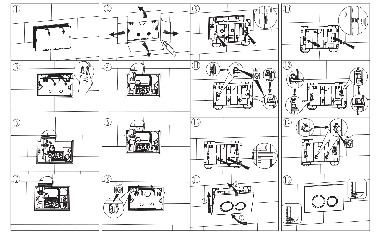NERO IN WALL TOILET PUSH PLATE GRAPHITE - Ideal Bathroom CentreNRPL001GR