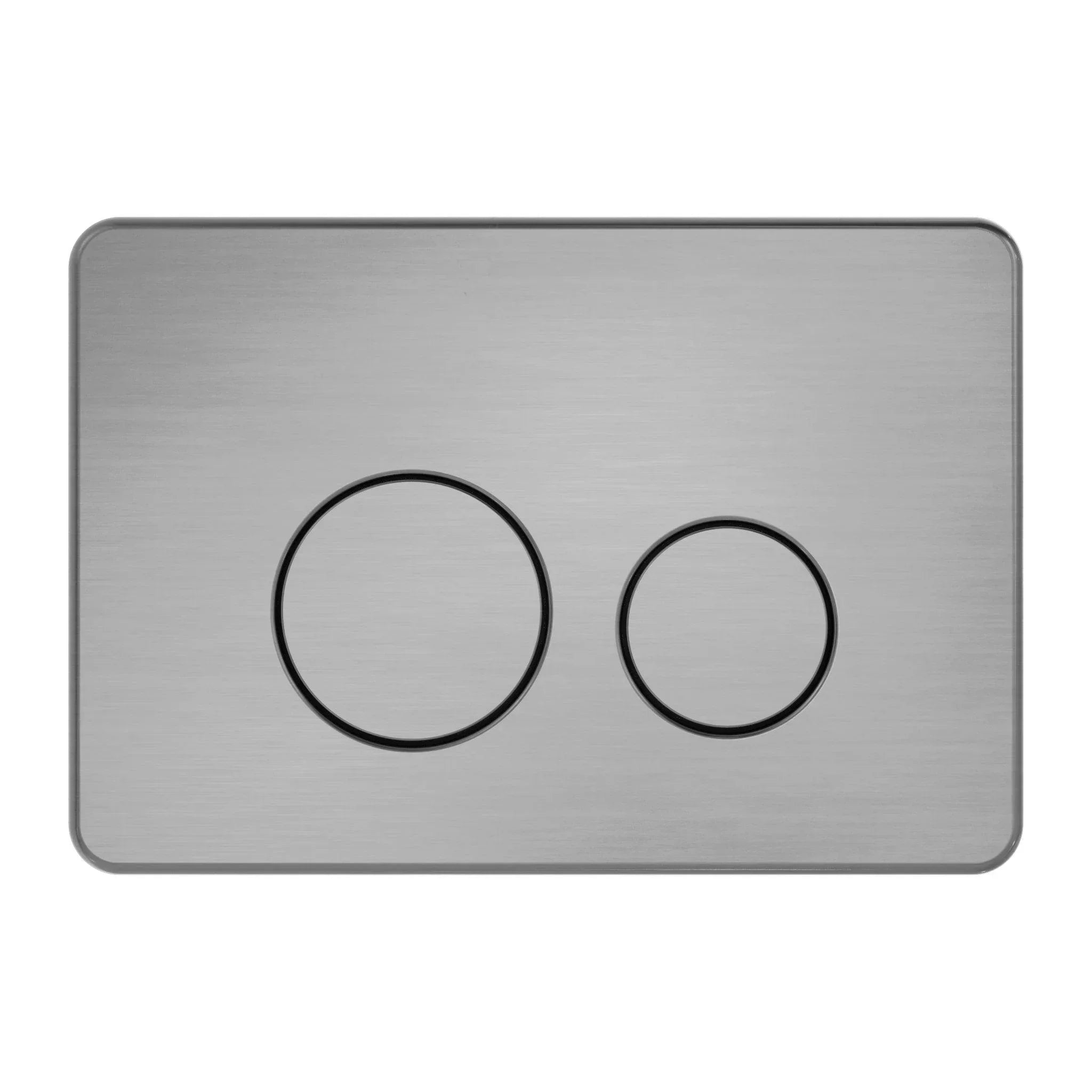 NERO IN WALL TOILET PUSH PLATE GUN METAL - Ideal Bathroom CentreNRPL001GM