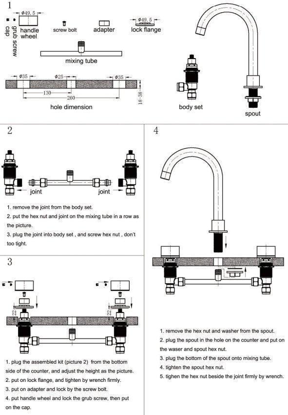 NERO KARA KITCHEN SET CHROME - Ideal Bathroom CentreNR211707CH