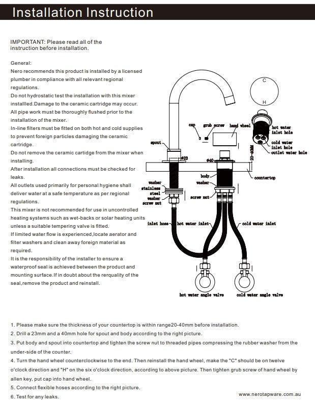 NERO KARA PROGRESSIVE BASIN SET CHROME - Ideal Bathroom CentreNR271901CH