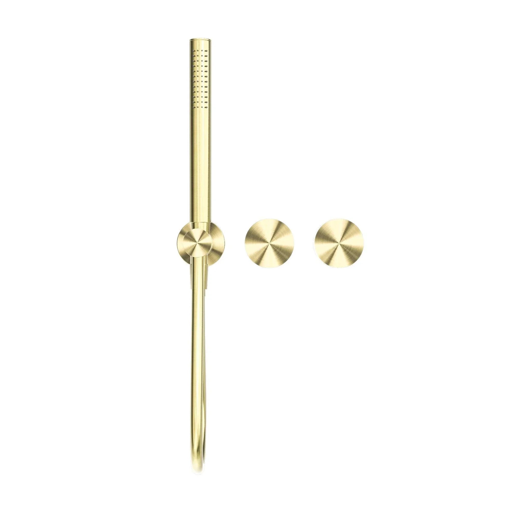 NERO KARA PROGRESSIVE SHOWER SYSTEM SEPARATE PLATE BRUSHED GOLD - Ideal Bathroom CentreNR271903dBG