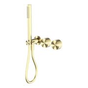 NERO KARA PROGRESSIVE SHOWER SYSTEM SEPARATE PLATE BRUSHED GOLD - Ideal Bathroom CentreNR271903dBG