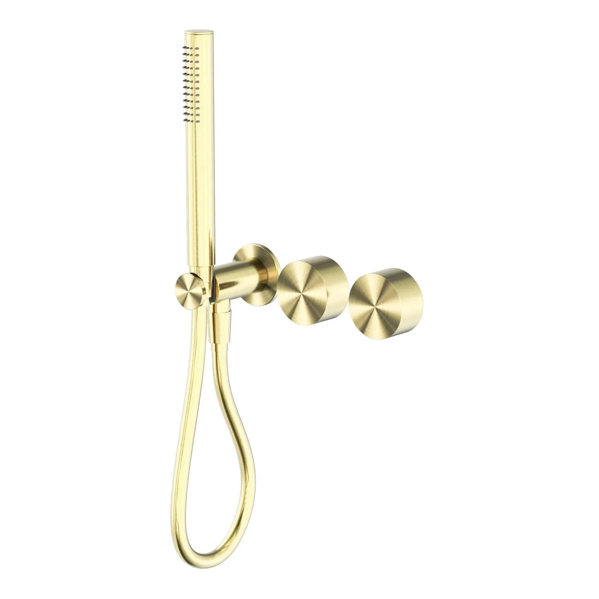 NERO KARA PROGRESSIVE SHOWER SYSTEM SEPARATE PLATE BRUSHED GOLD - Ideal Bathroom CentreNR271903dBG