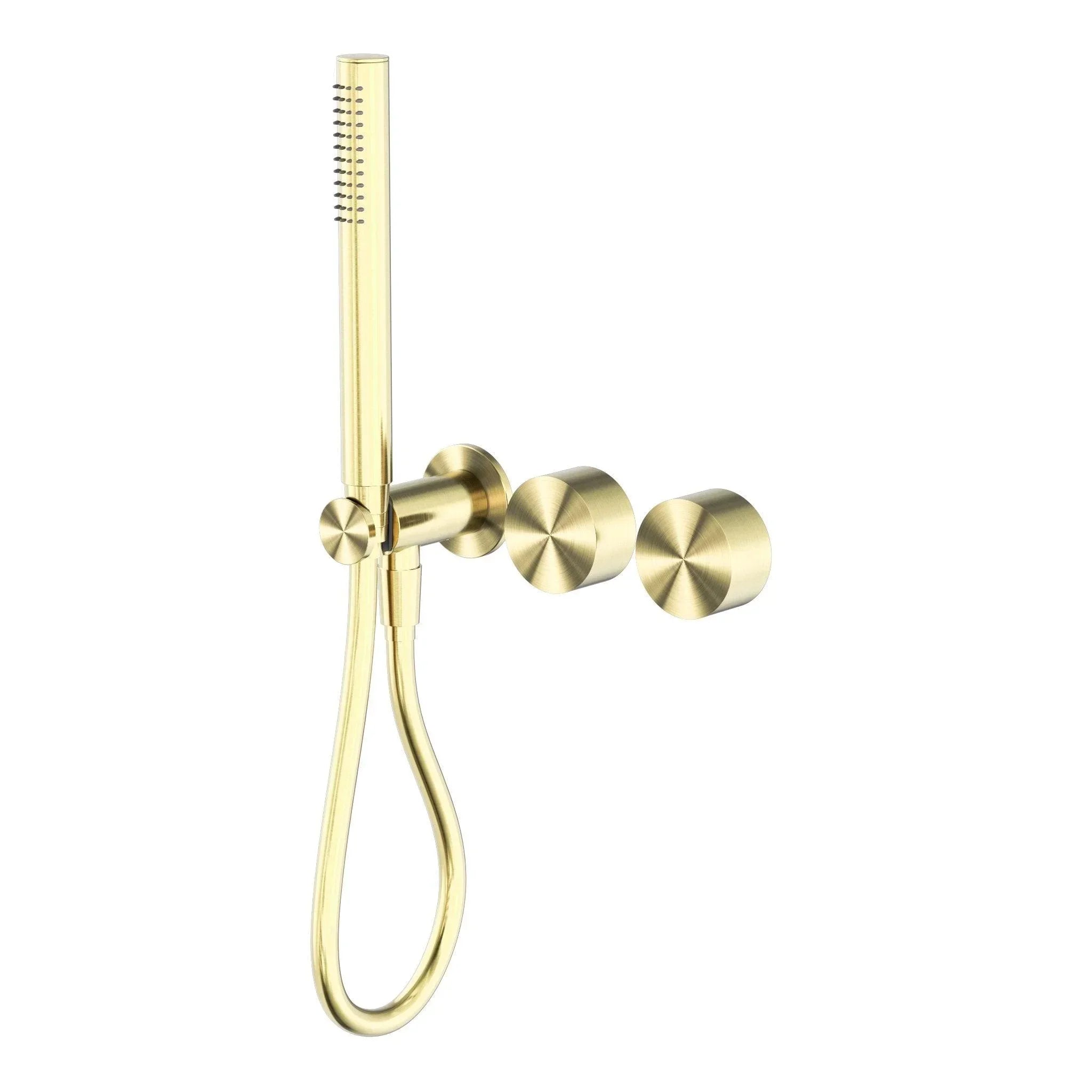 NERO KARA PROGRESSIVE SHOWER SYSTEM SEPARATE PLATE BRUSHED GOLD - Ideal Bathroom CentreNR271903dBG