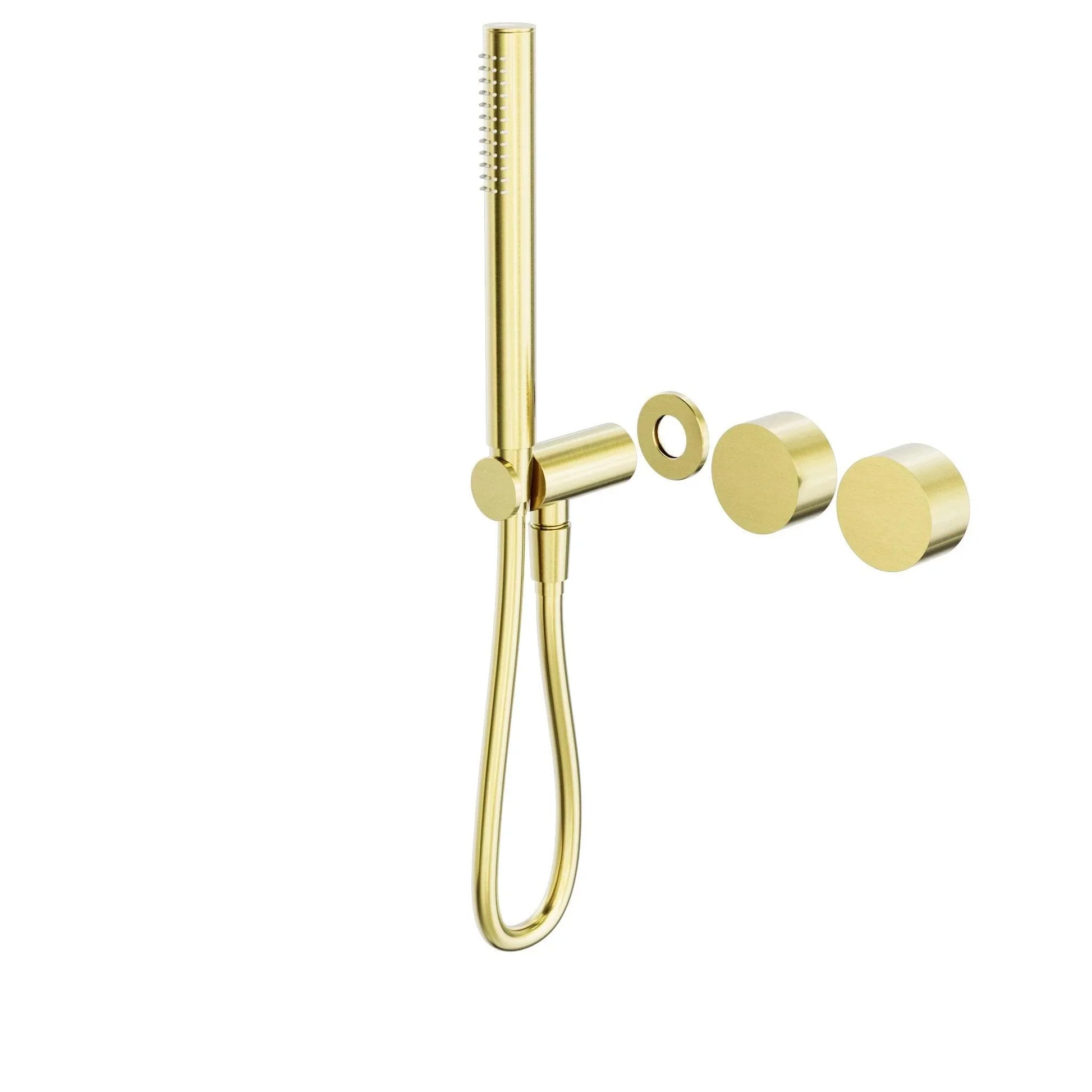 NERO KARA PROGRESSIVE SHOWER SYSTEM SEPARATE PLATE TRIM KITS ONLY BRUSHED GOLD - Ideal Bathroom CentreNR271903dtBG
