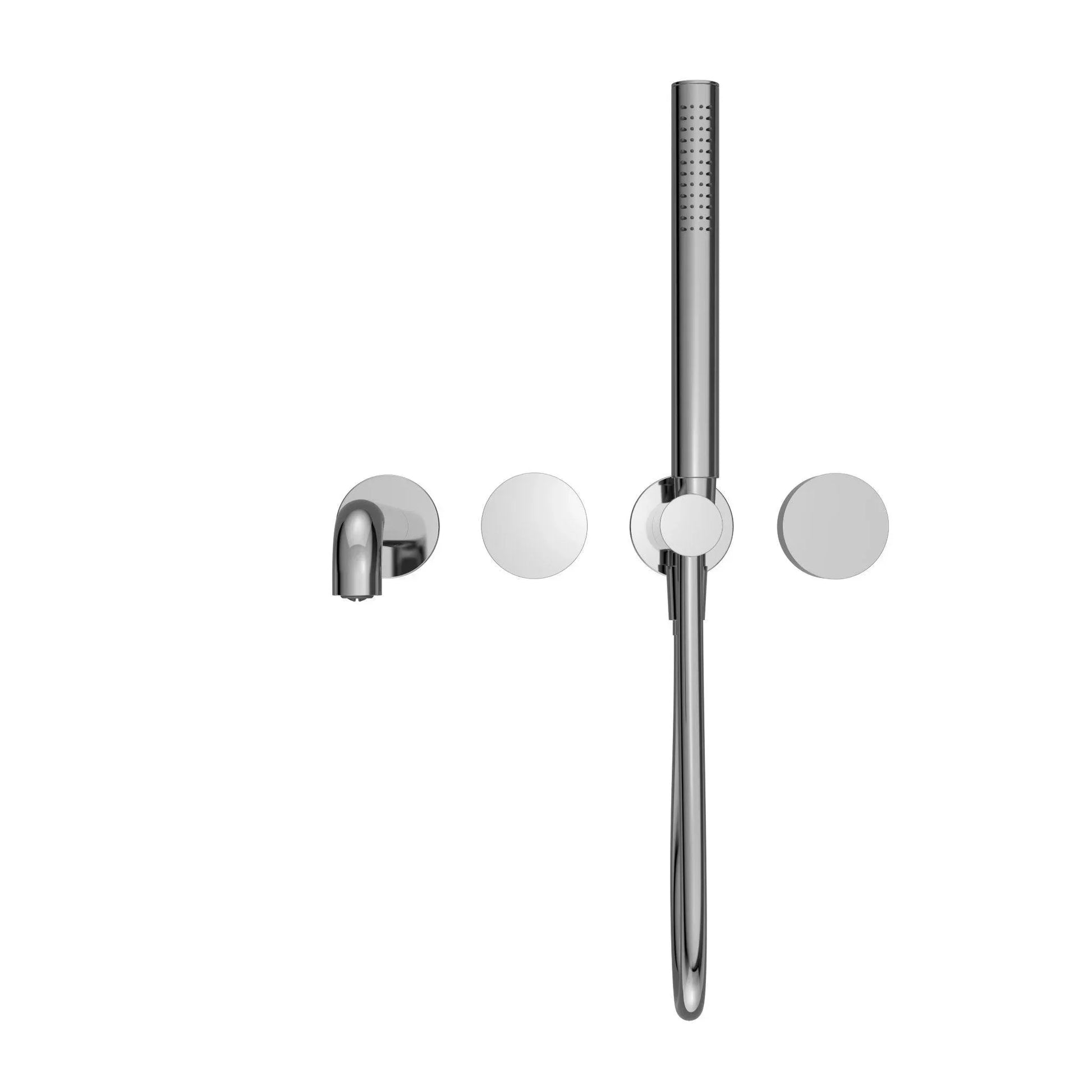 NERO KARA PROGRESSIVE SHOWER SYSTEM SEPARATE PLATE WITH SPOUT 230MM CHROME - Ideal Bathroom CentreNR271903b230CH