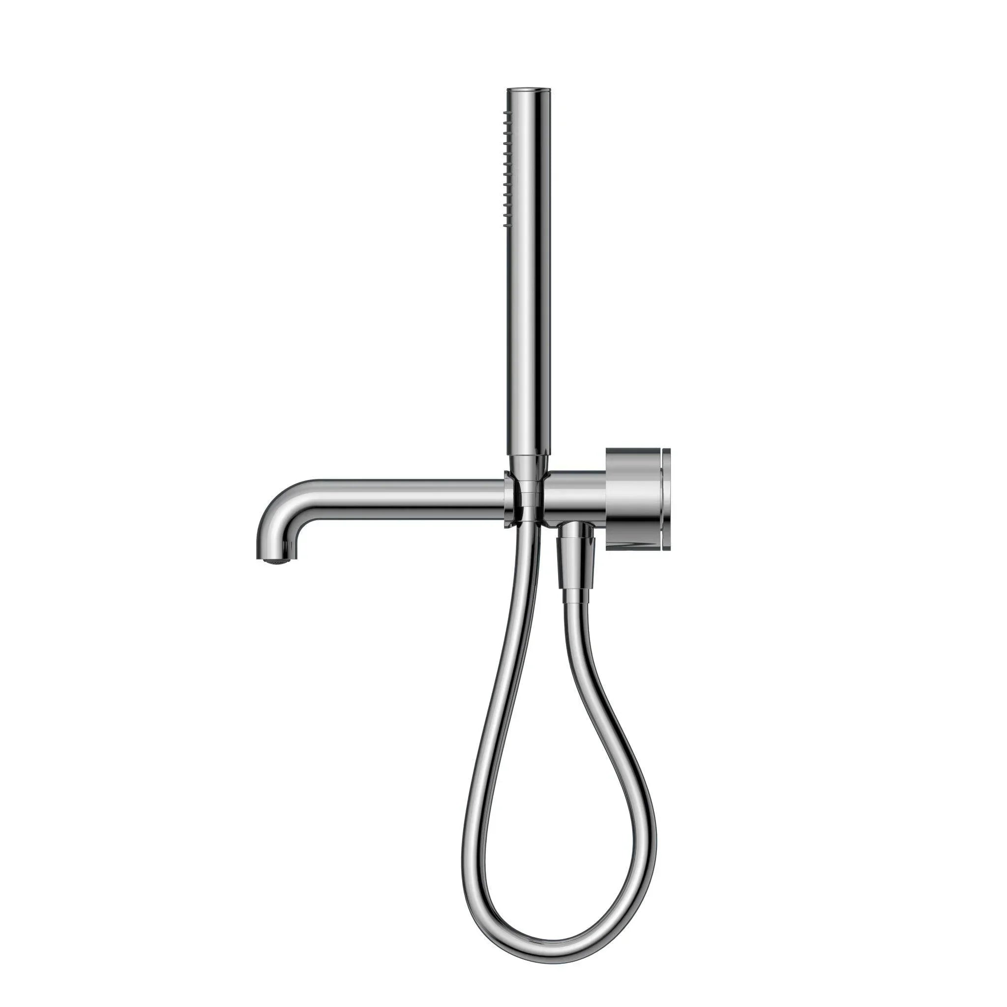 NERO KARA PROGRESSIVE SHOWER SYSTEM SEPARATE PLATE WITH SPOUT 250MM CHROME - Ideal Bathroom CentreNR271903b250CH