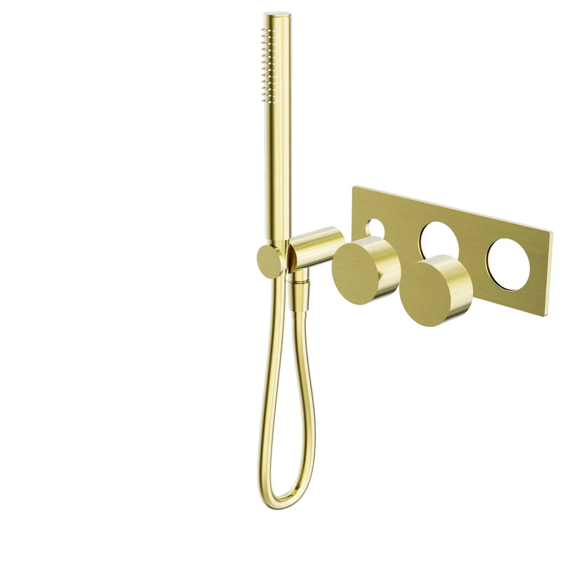 NERO KARA PROGRESSIVE SHOWER SYSTEM TRIM KITS ONLY BRUSHED GOLD - Ideal Bathroom CentreNR271903ctBG