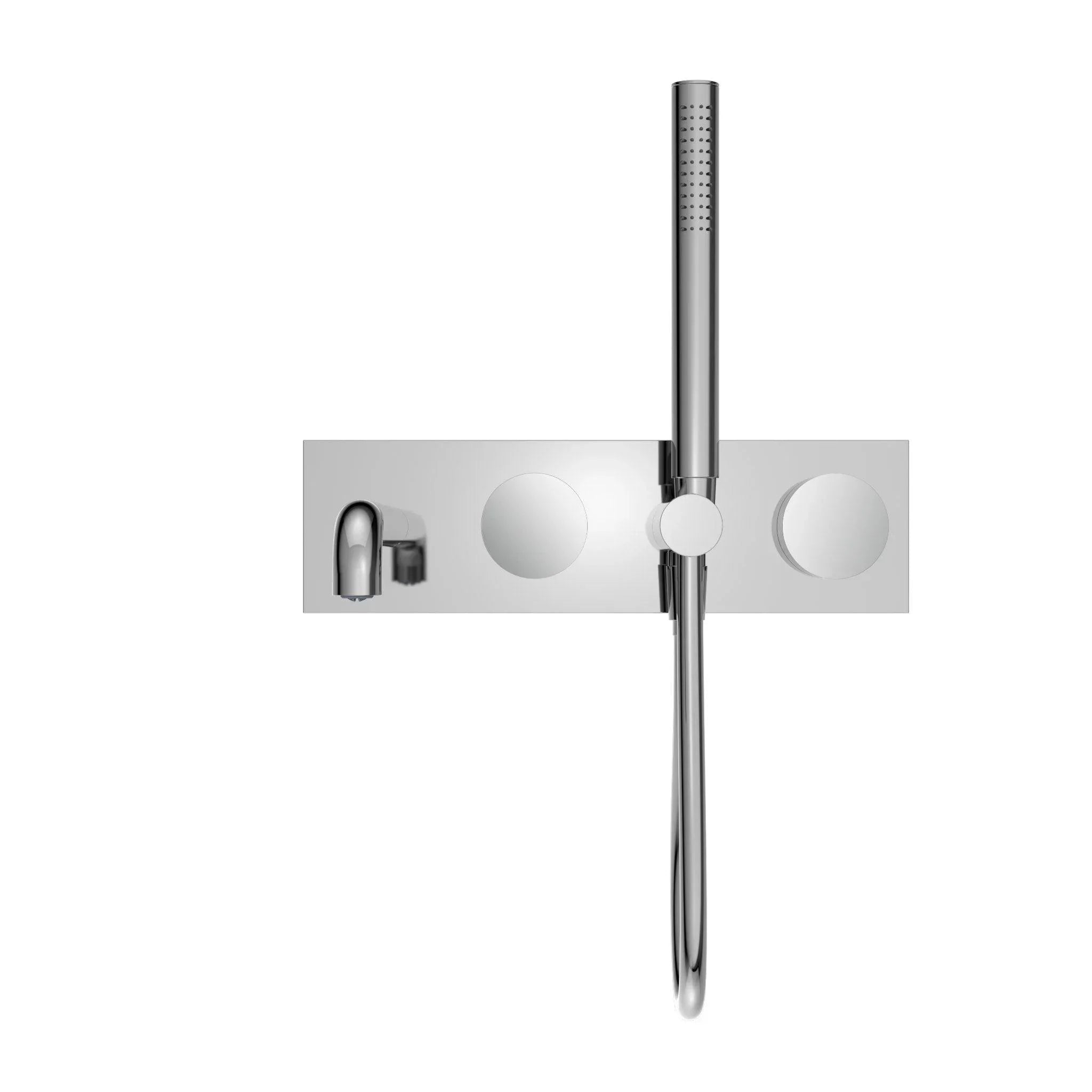 NERO KARA PROGRESSIVE SHOWER SYSTEM WITH SPOUT 230MM CHROME - Ideal Bathroom CentreNR271903a230CH