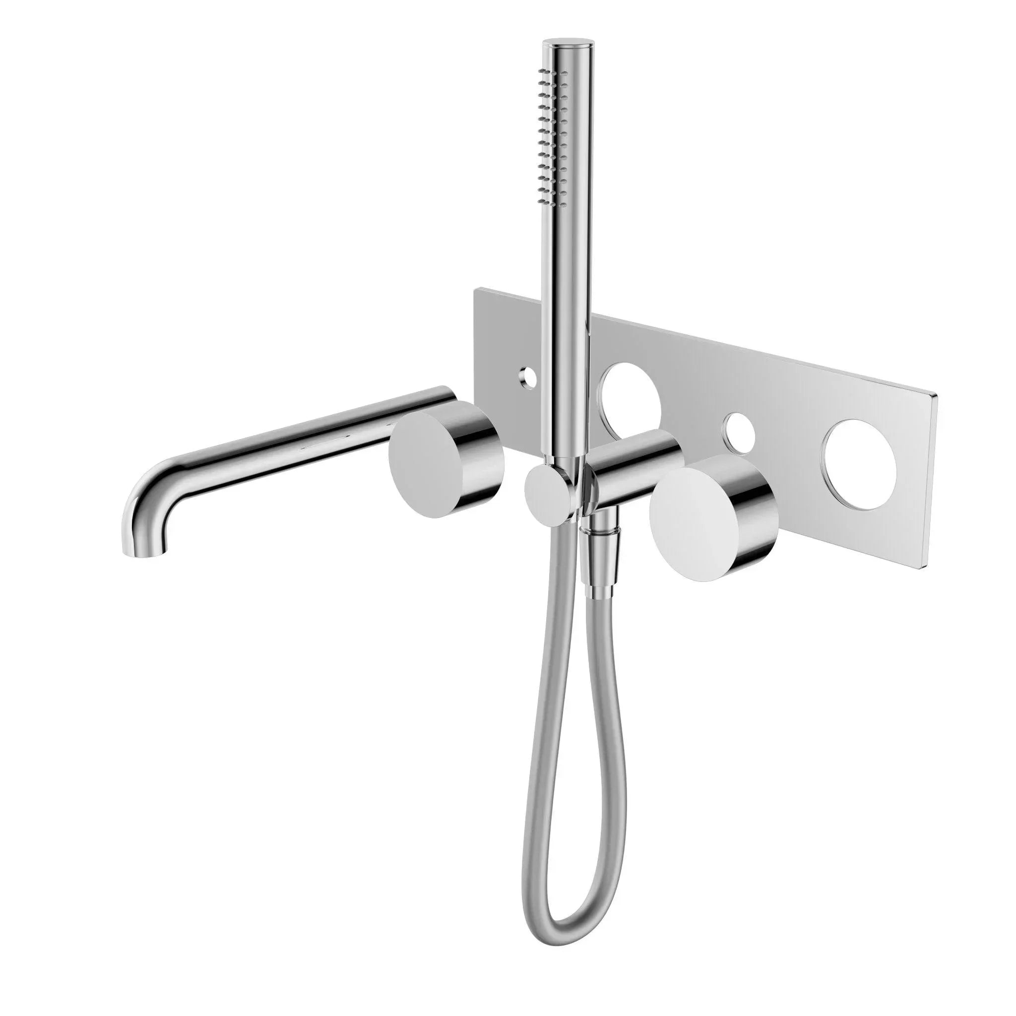 NERO KARA PROGRESSIVE SHOWER SYSTEM WITH SPOUT 230MM TRIM KITS ONLY CHROME - Ideal Bathroom CentreNR271903a230tCH