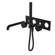 NERO KARA PROGRESSIVE SHOWER SYSTEM WITH SPOUT 230MM TRIM KITS ONLY MATTE BLACK - Ideal Bathroom CentreNR271903a230tMB