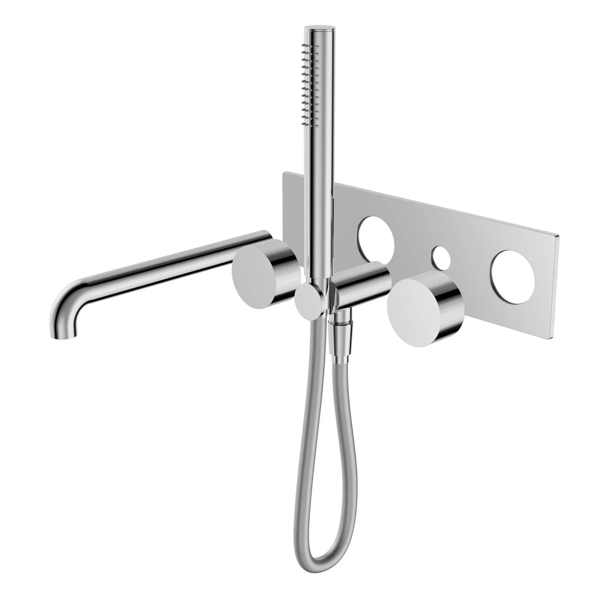 NERO KARA PROGRESSIVE SHOWER SYSTEM WITH SPOUT 250MM TRIM KITS ONLY CHROME - Ideal Bathroom CentreNR271903a250tCH
