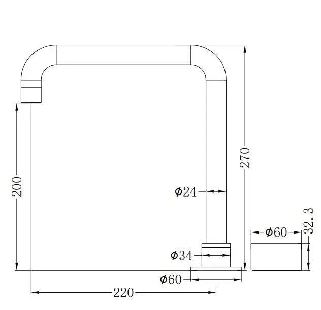 NERO KARA PROGRESSIVE TALL BASIN SET CHROME - Ideal Bathroom CentreNR271901aCH