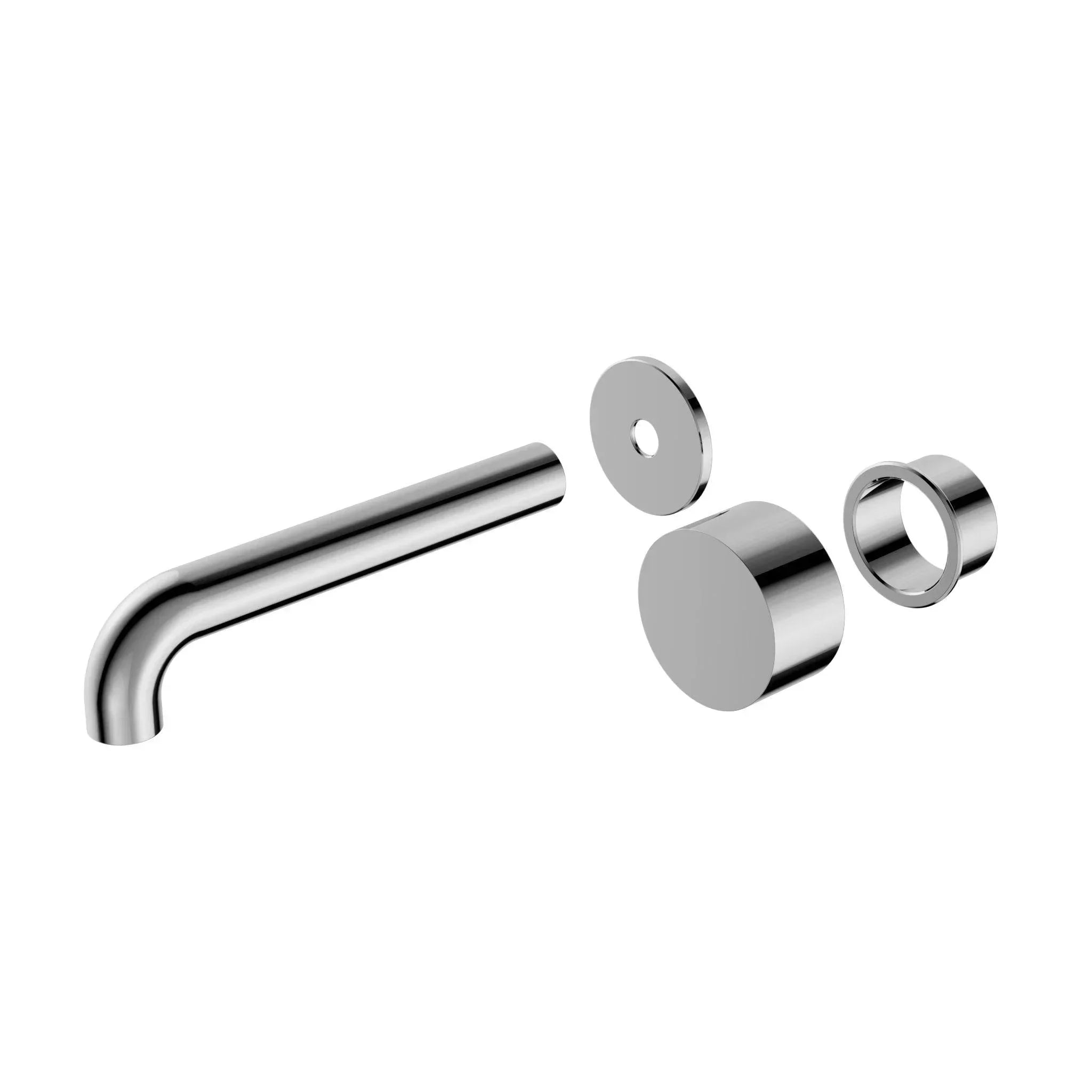 NERO KARA PROGRESSIVE WALL BASIN/BATH SET 160MM TRIM KITS ONLY CHROME - Ideal Bathroom CentreNR271907at160CH