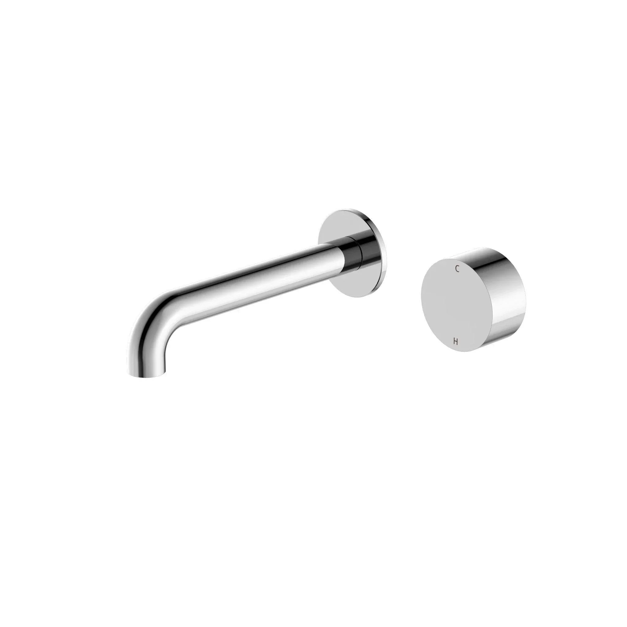 NERO KARA PROGRESSIVE WALL BASIN/BATH SET 185MM CHROME - Ideal Bathroom CentreNR271907a185CH
