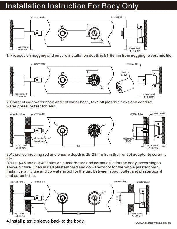 NERO KARA PROGRESSIVE WALL BASIN/BATH SET 185MM MATTE BLACK - Ideal Bathroom CentreNR271907a185MB