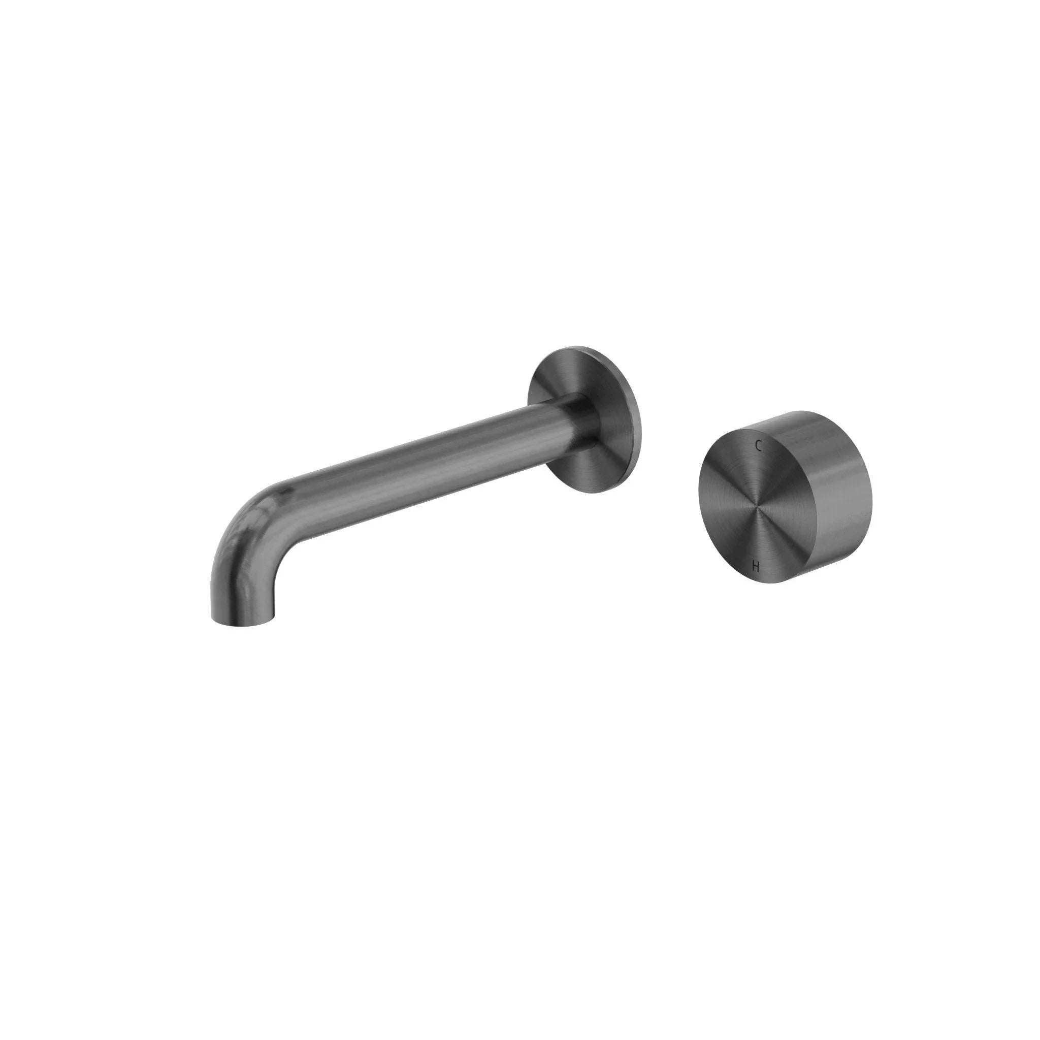NERO KARA PROGRESSIVE WALL BASIN/BATH SET 230MM GUN METAL - Ideal Bathroom CentreNR271907a230GM