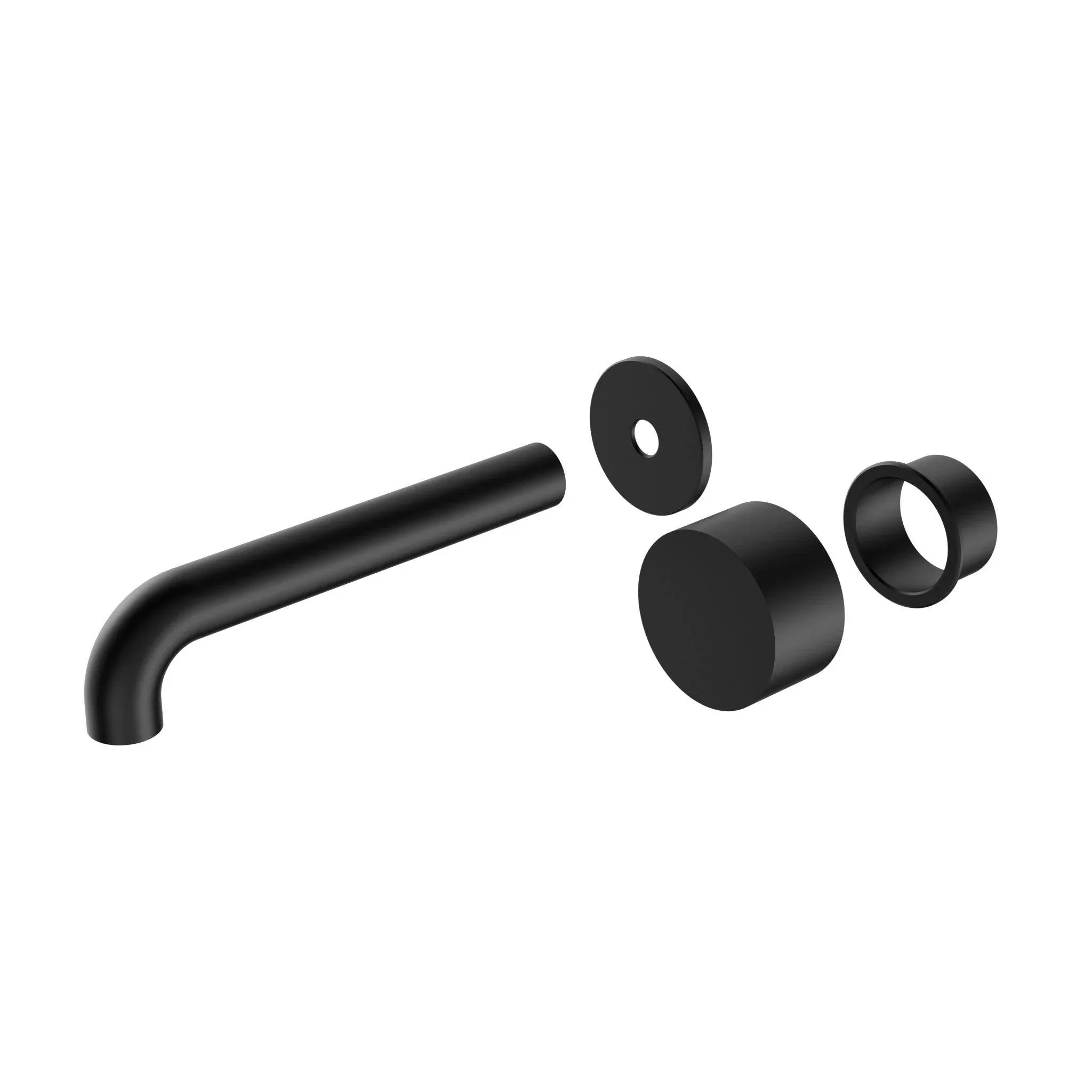 NERO KARA PROGRESSIVE WALL BASIN/BATH SET 230MM TRIM KITS ONLY MATTE BLACK - Ideal Bathroom CentreNR271907at230MB