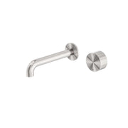 NERO KARA PROGRESSIVE WALL BASIN/BATH SET 260MM BRUSHED NICKEL - Ideal Bathroom CentreNR271907a260BN