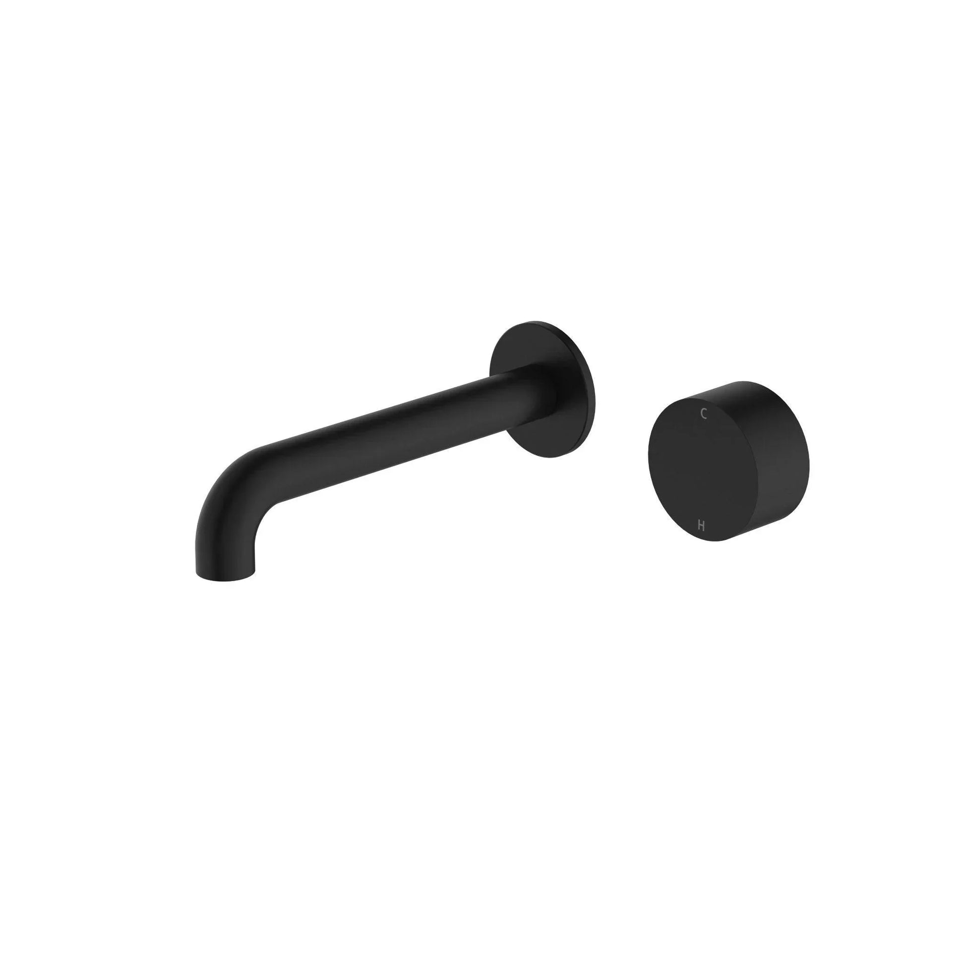 NERO KARA PROGRESSIVE WALL BASIN/BATH SET 260MM MATTE BLACK - Ideal Bathroom CentreNR271907a260MB