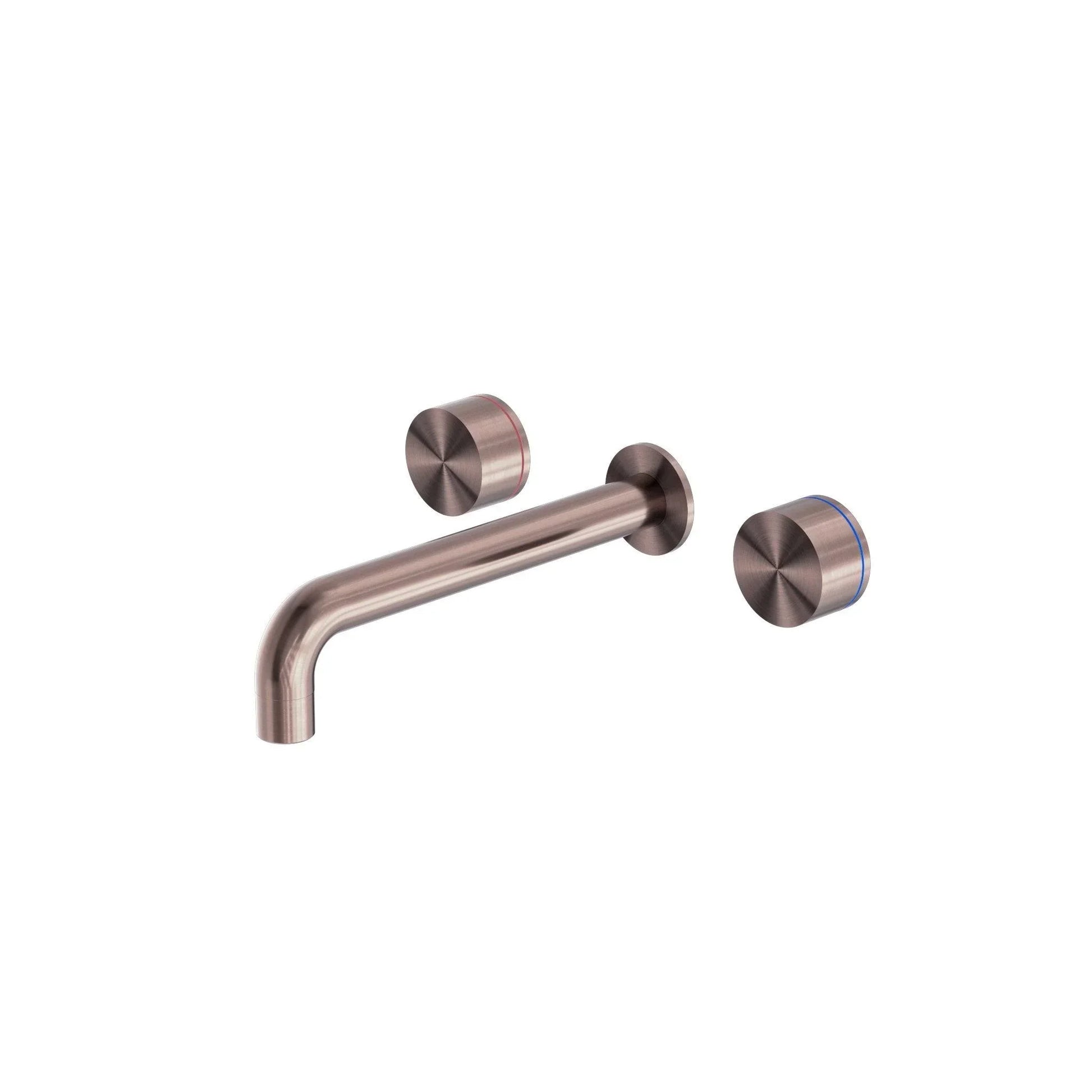 NERO KARA WALL BASIN SET 180MM BRUSHED BRONZE - Ideal Bathroom CentreNR211707a180BZ